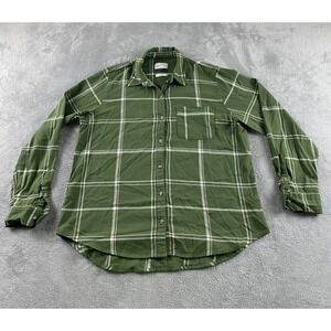 Universal‎ Thread Mens Green Plaid Relaxed Fit Button Down Shirt Size M Medium